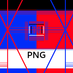 Lossless encoding of a chroma-subsampling test image
